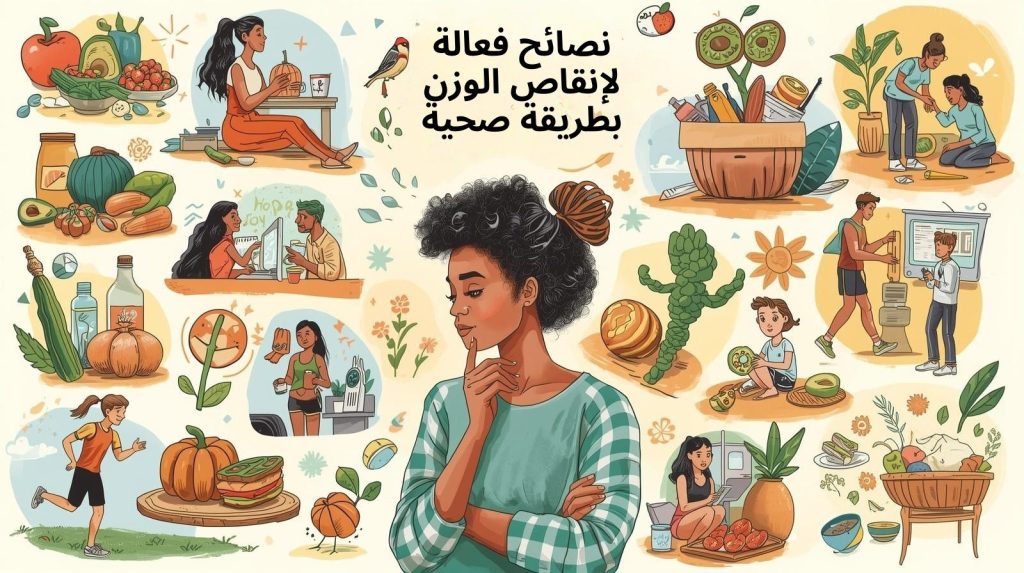 نصائح فعالة لإنقاص الوزن بطريقة صحية